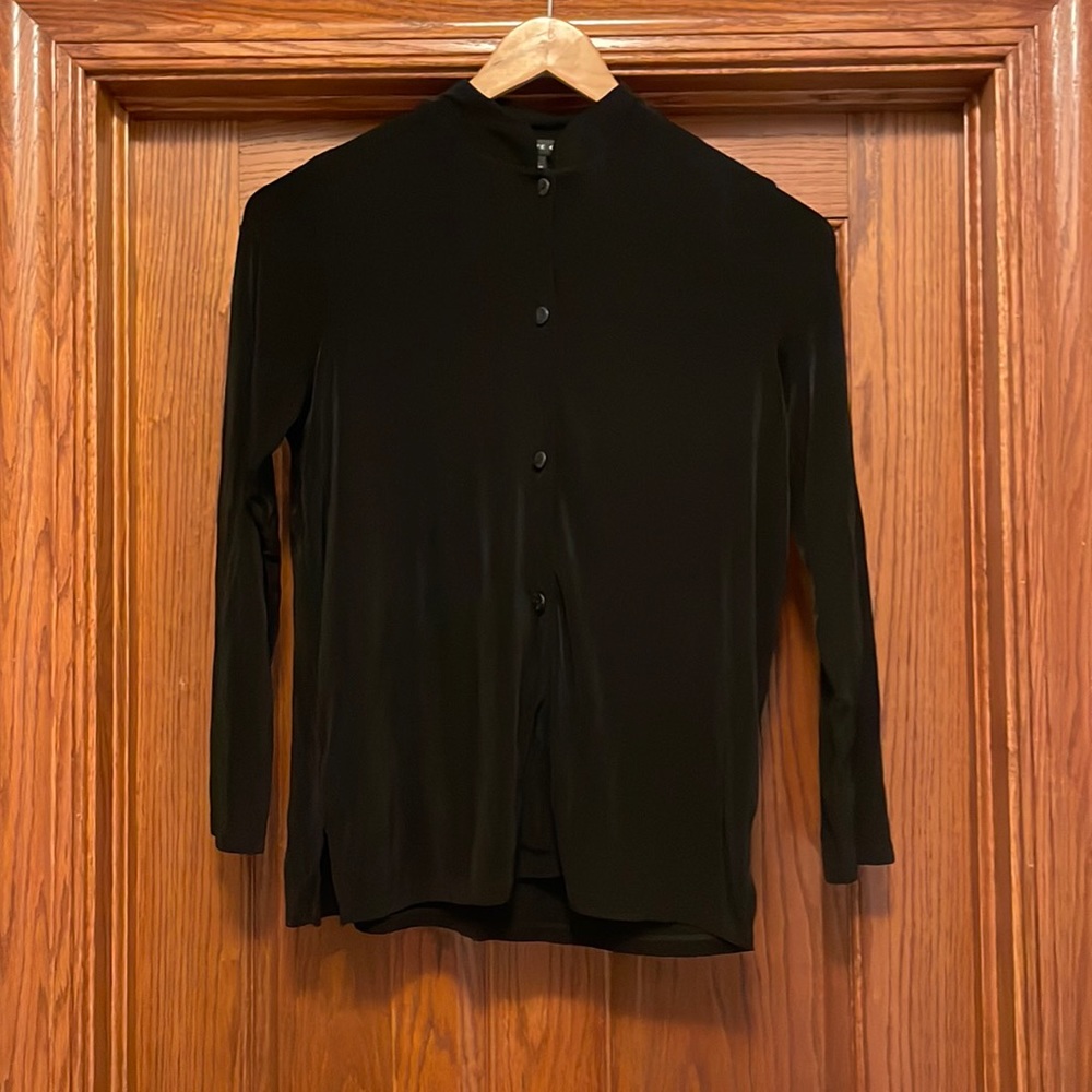 Black Button Down Top